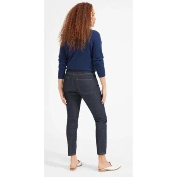 Everlane Mid Rise Skinny Ankle Denim Jeans in Dark Indigo Wash Women Size 27 - Picture 10 of 10